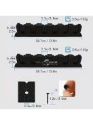 2 db horgászbot tároló állvány, vízszintesen falra szerelhető horgászbottartó