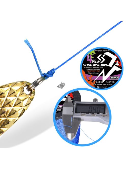 Sougayilang 4 szálas PE fonott horgászzsinór - erős, tartós és hosszú élettartamú