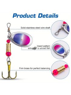 16 db pisztráng csali hordozható táskával