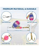 16 db pisztráng csali hordozható táskával