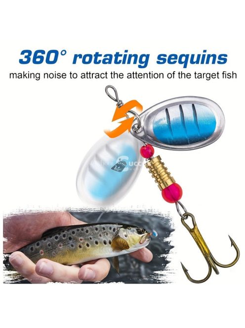 16 db pisztráng csali hordozható táskával