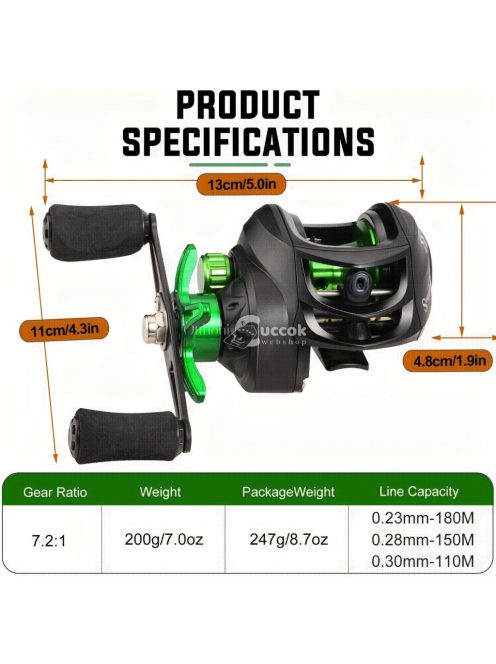 Sougayilang Baitcasting Horgász Orsó