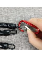 3db Horgász Zsinór, Visszahúzható Tekercses  Karabinerrel