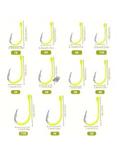 FTK 50db rozsdamentes acél horgok