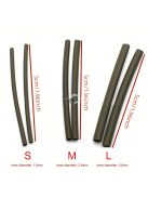 Tartós matt szilikon hőre zsugorodó cső pontyhorgászáshoz