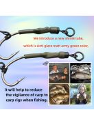 Tartós matt szilikon hőre zsugorodó cső pontyhorgászáshoz