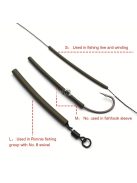 Tartós matt szilikon hőre zsugorodó cső pontyhorgászáshoz