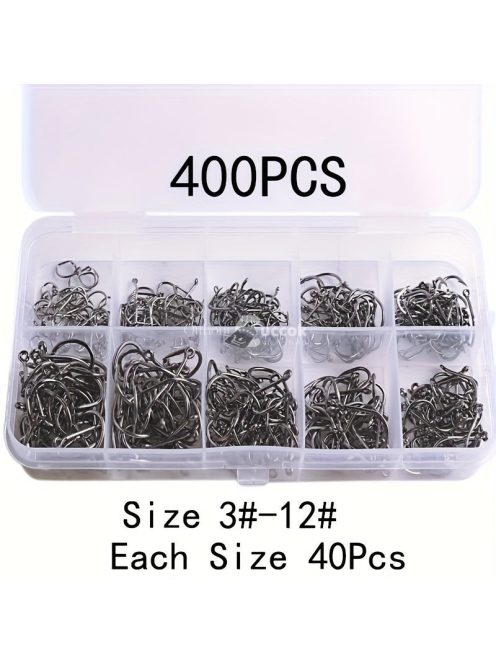 100db Vegyes Méretű Horgász Horog