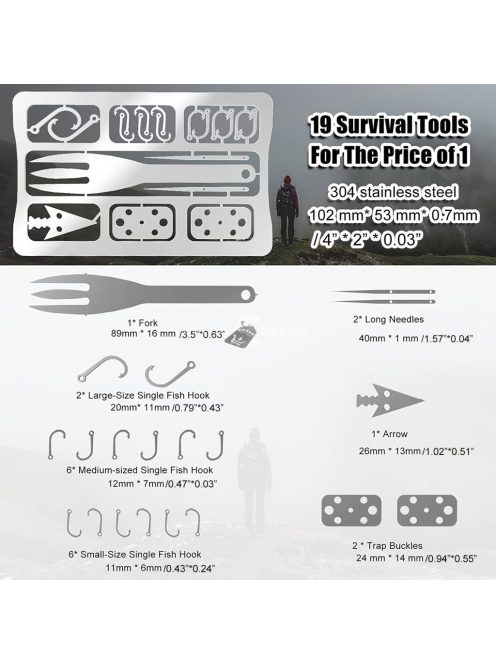 Multifunkcionális horgász-, kemping- és vadászeszköz