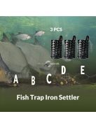 3db fém ponty etető ketrec, horgászcsali tartó és süllyesztő