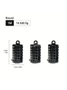 3db fém ponty etető ketrec, horgászcsali tartó és süllyesztő