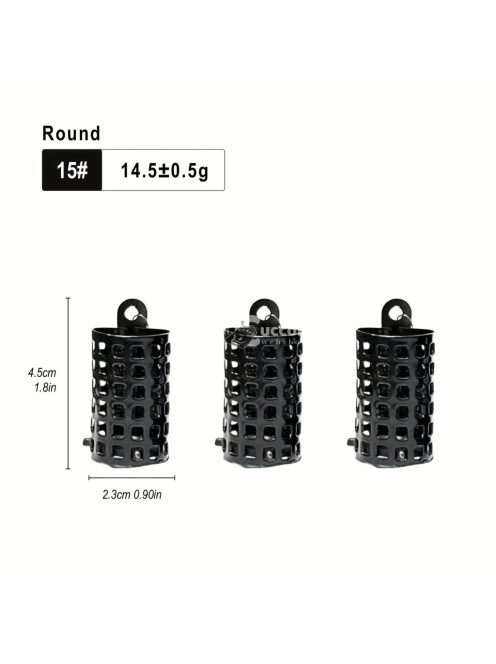 3db fém ponty etető ketrec, horgászcsali tartó és süllyesztő