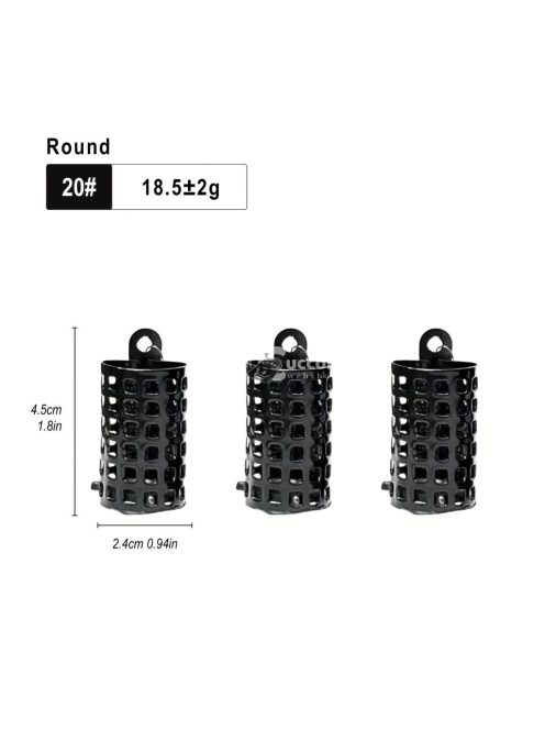 3db fém ponty etető ketrec, horgászcsali tartó és süllyesztő