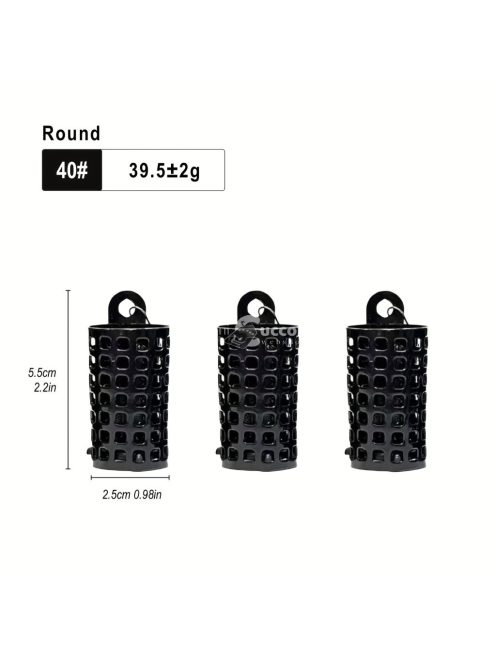 3db fém ponty etető ketrec, horgászcsali tartó és süllyesztő