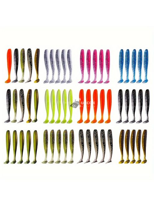 10db szilikon, lapátos farkú puha horgászcsali