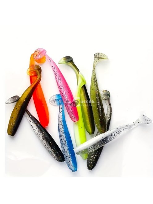 10db szilikon, lapátos farkú puha horgászcsali