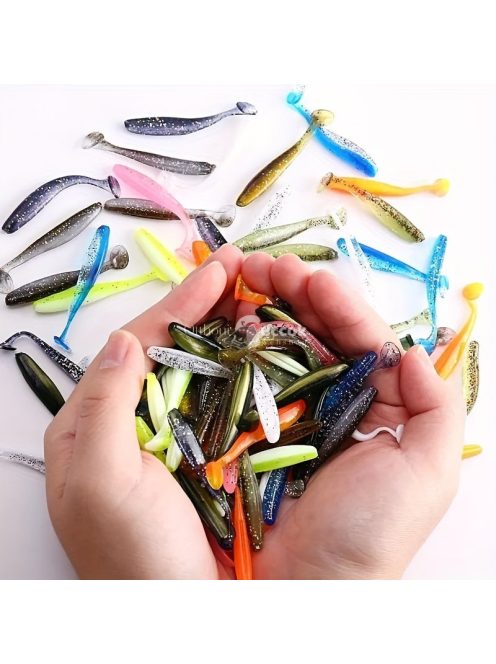 10db szilikon, lapátos farkú puha horgászcsali