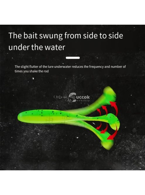 10db szilikon, lapátos farkú puha horgászcsali