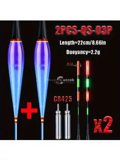   2db elektronikus LED úszó, jól látható éjszakai horgászúszó