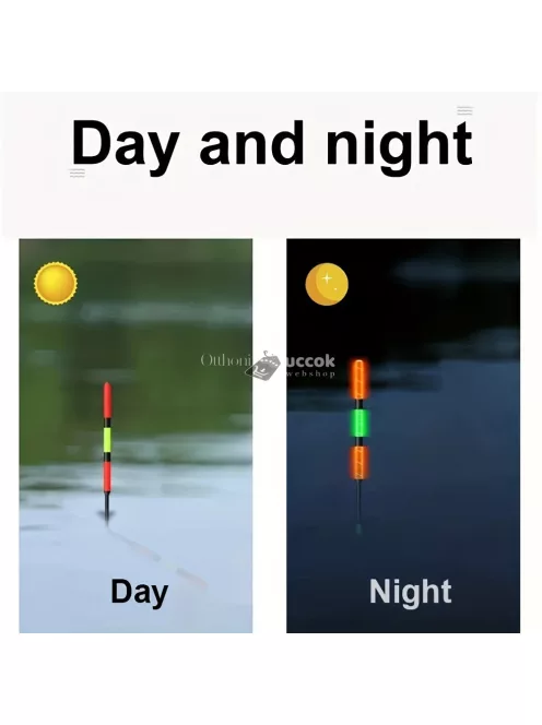 2db elektronikus LED úszó, jól látható éjszakai horgászúszó