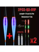 2db elektronikus LED úszó, jól látható éjszakai horgászúszó