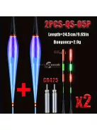 2db elektronikus LED úszó, jól látható éjszakai horgászúszó