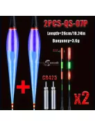 2db elektronikus LED úszó, jól látható éjszakai horgászúszó