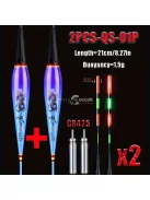 2db elektronikus LED úszó, jól látható éjszakai horgászúszó