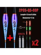 2db elektronikus LED úszó, jól látható éjszakai horgászúszó