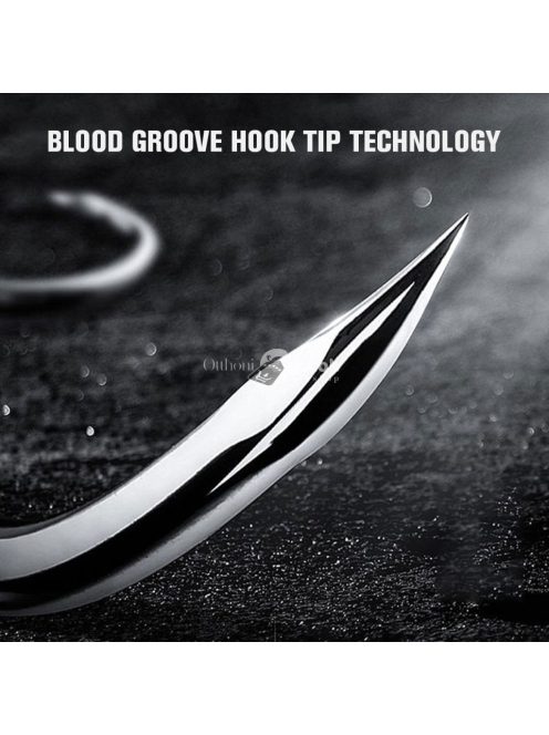 4db harapásgátló dupla horog gördülő forgóval és nylon zsinórral