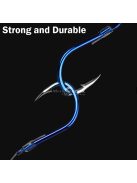 4db harapásgátló dupla horog gördülő forgóval és nylon zsinórral