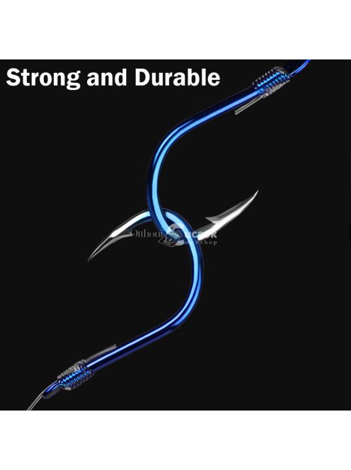 4db harapásgátló dupla horog gördülő forgóval és nylon zsinórral