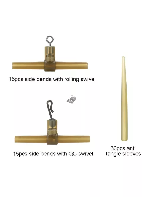 30db gubancmentes pontyhorgász berendezés forgó horoggal és helikopter összekötővel