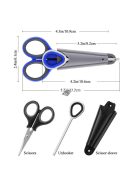 Prémium minőségű rozsdamentes acél horgászolló horogkihúzóval és kompakt tárolódobozzal