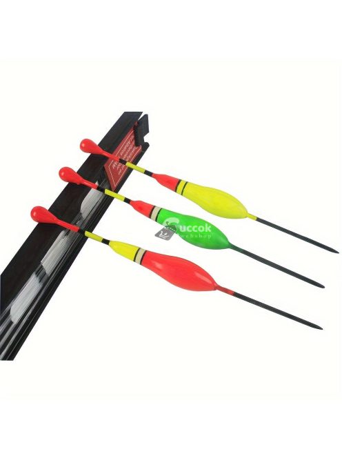 3 darab függőleges horgász úszó, magas láthatóságú előkötött úszó nylon zsinórral