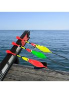 3 darab függőleges horgász úszó, magas láthatóságú előkötött úszó nylon zsinórral