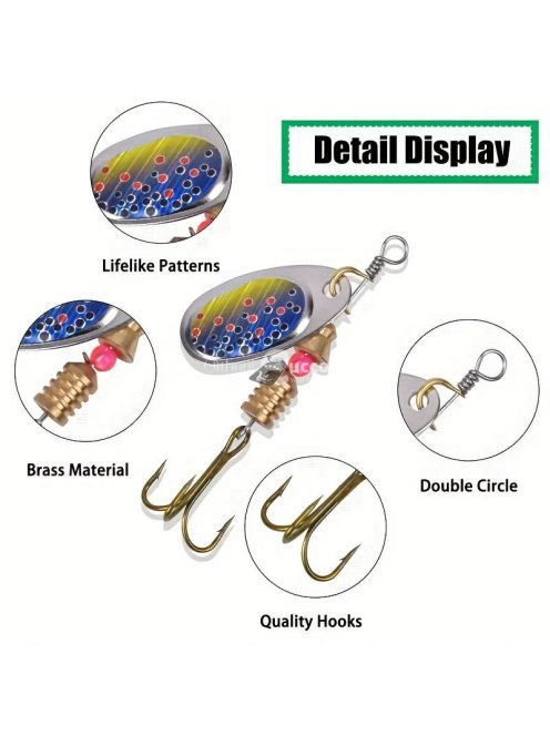 30 Prémium fém horgászcsali készlet műanyag tárolódobozzal