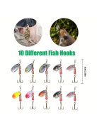 30 Prémium fém horgászcsali készlet műanyag tárolódobozzal