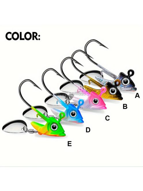 5db Jig Head szabadon álló szöges horog pergetőkanállal