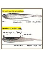 10 db élethű puha horgászcsali ólomhorgokkal