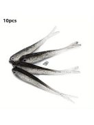 10 db élethű puha horgászcsali ólomhorgokkal