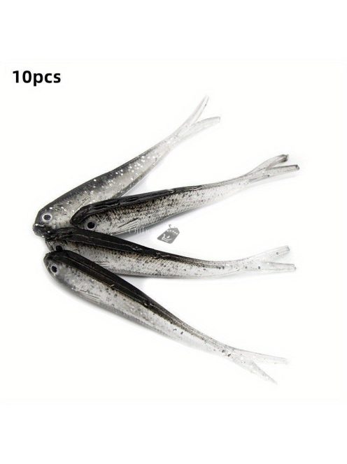 10 db élethű puha horgászcsali ólomhorgokkal