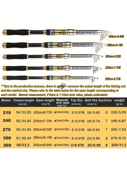 Sougayilang kezdő Arany Teleszkópos Horgászbot