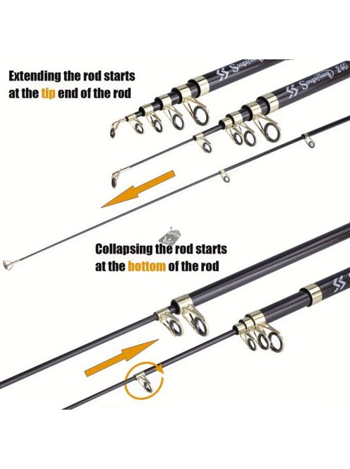 Sougayilang kezdő Arany Teleszkópos Horgászbot