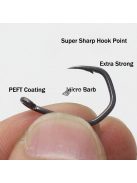 20db PTFE bevonatú éles horgászhorgok