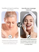 Férfi szilikon arctisztító kefe