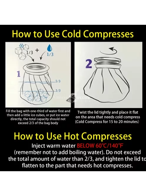 Újrafelhasználható hideg és melegvíz tároló zacskó