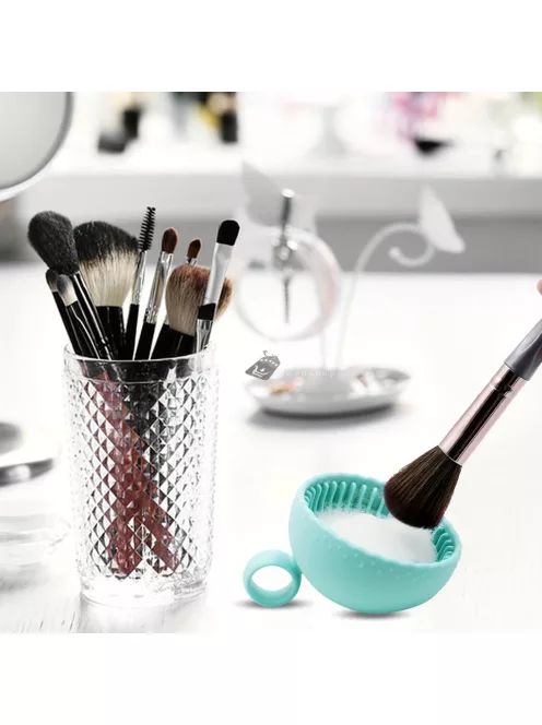 Szilikon Sminkkefe Tisztító Tál