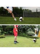 Labdarúgó gyakorló háló zsinórral