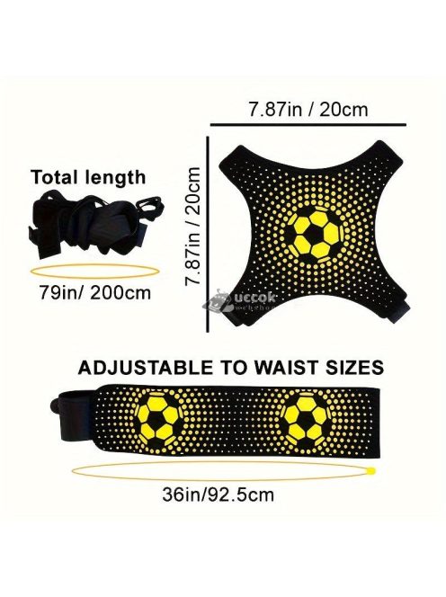 Labdarúgó gyakorló háló zsinórral